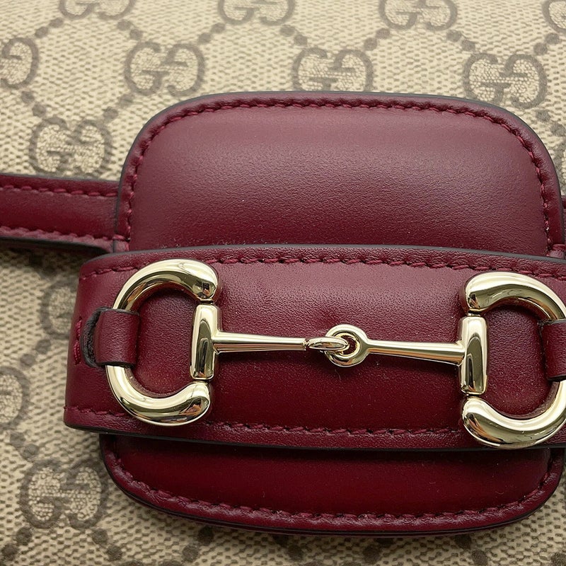 グッチ ハンドバッグ ホースビット 1955 トップハンドル GGスプリーム/レザー 815206 GUCCI 2wayショルダーバッグ