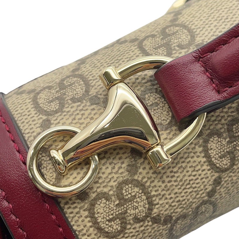 グッチ ハンドバッグ ホースビット 1955 トップハンドル GGスプリーム/レザー 815206 GUCCI 2wayショルダーバッグ