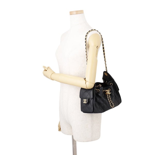 シャネル チェーンショルダーバッグ CHANEL25 ミニ ココマーク ワンショルダー キャビアスキン AS5631 CHANEL 黒