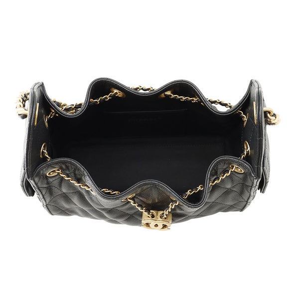 シャネル チェーンショルダーバッグ CHANEL25 ミニ ココマーク ワンショルダー キャビアスキン AS5631 CHANEL 黒