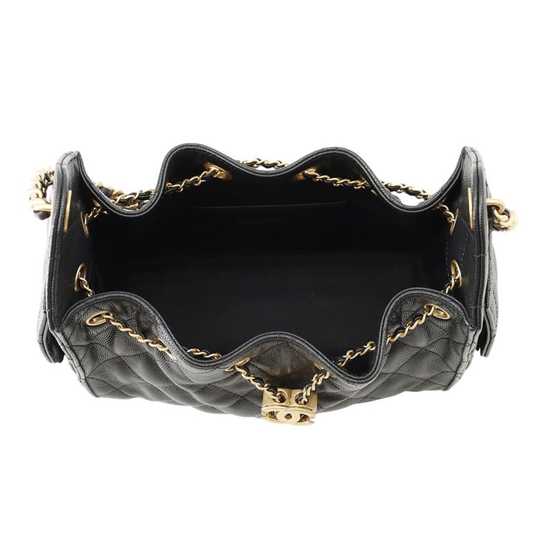 シャネル チェーンショルダーバッグ CHANEL25 ミニ ココマーク ワンショルダー キャビアスキン AS5631 CHANEL 黒