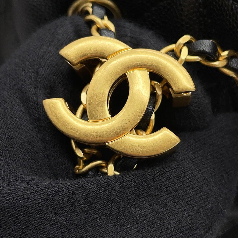 シャネル チェーンショルダーバッグ CHANEL25 ミニ ココマーク ワンショルダー キャビアスキン AS5631 CHANEL 黒