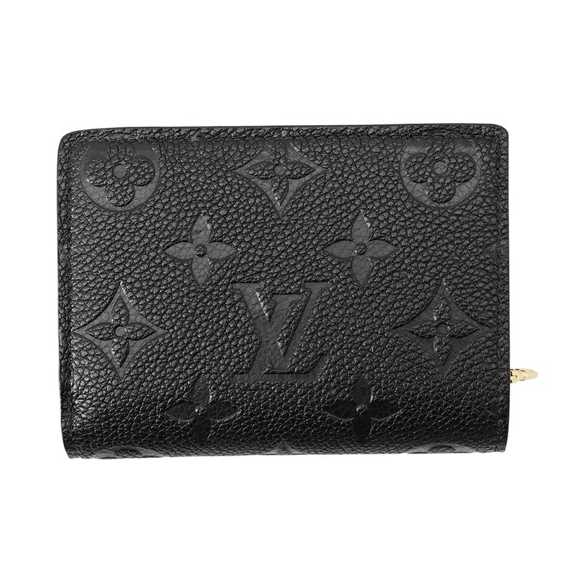 ルイヴィトン 二つ折り財布 モノグラム・アンプラント ポルトフォイユ・クレア M80151 LOUIS VUITTON 財布 ブラック 黒