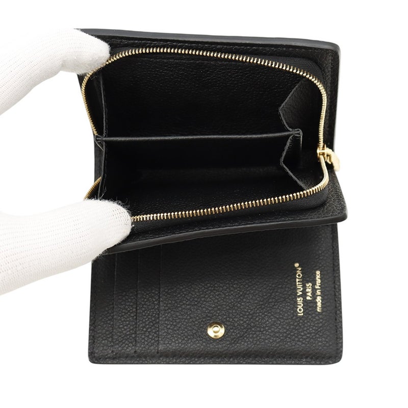 ルイヴィトン 二つ折り財布 モノグラム・アンプラント ポルトフォイユ・クレア M80151 LOUIS VUITTON 財布 ブラック 黒