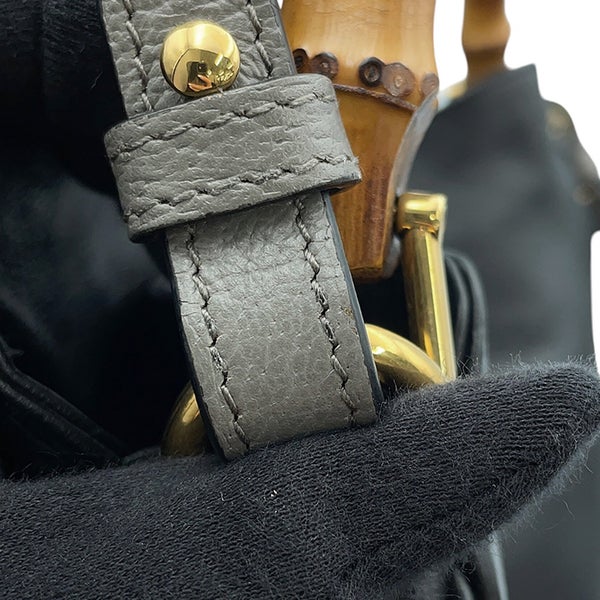 グッチ ハンドバッグ ダイアナ バンブー ミディアム カーフレザー 746124 GUCCI 2way 黒