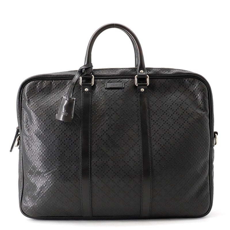 グッチ ビジネスバッグ ディアマンテ ブリーフケース レザー 208463 GUCCI バッグ メンズ 黒