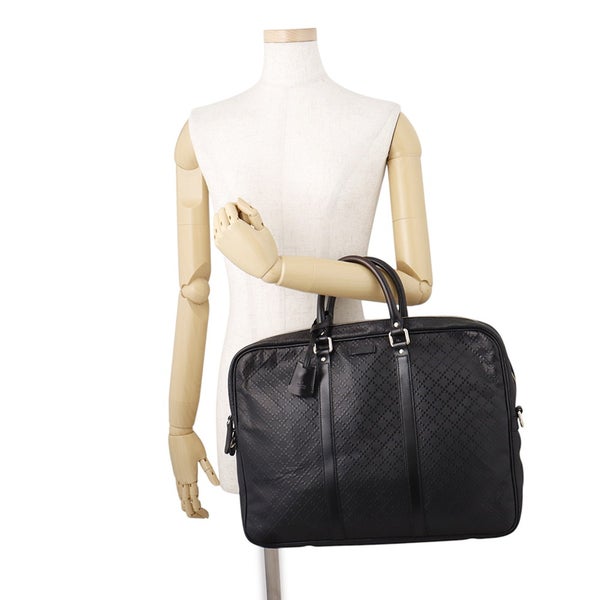 グッチ ビジネスバッグ ディアマンテ ブリーフケース レザー 208463 GUCCI バッグ メンズ 黒