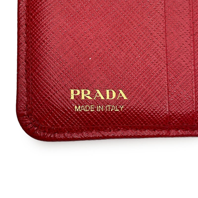 プラダ 二つ折り財布 ロゴ レザー 1ML018 PRADA