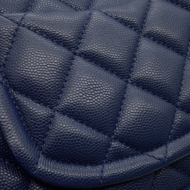 シャネル チェーンショルダーバッグ マトラッセ ココマーク キャビアスキン ダブルチェーン  CHANEL
