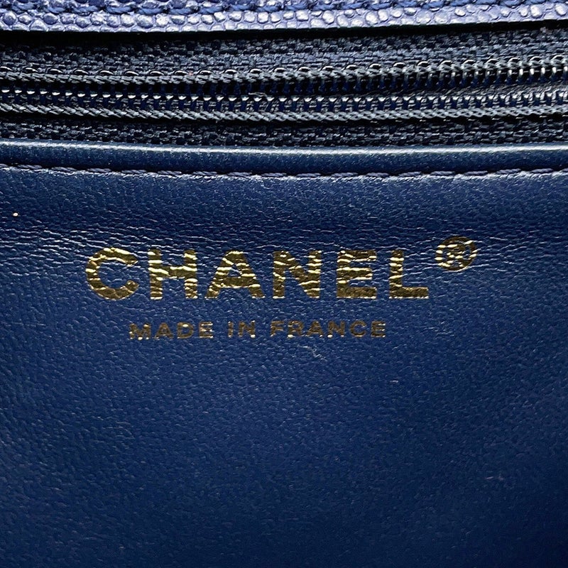 シャネル チェーンショルダーバッグ マトラッセ ココマーク キャビアスキン ダブルチェーン  CHANEL