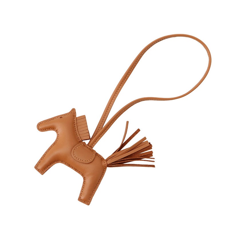 エルメス バッグチャーム ロデオ PM ゴールド ラムスキン  G刻印 HERMES チャーム