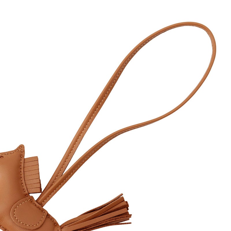 エルメス バッグチャーム ロデオ PM ゴールド ラムスキン  G刻印 HERMES チャーム