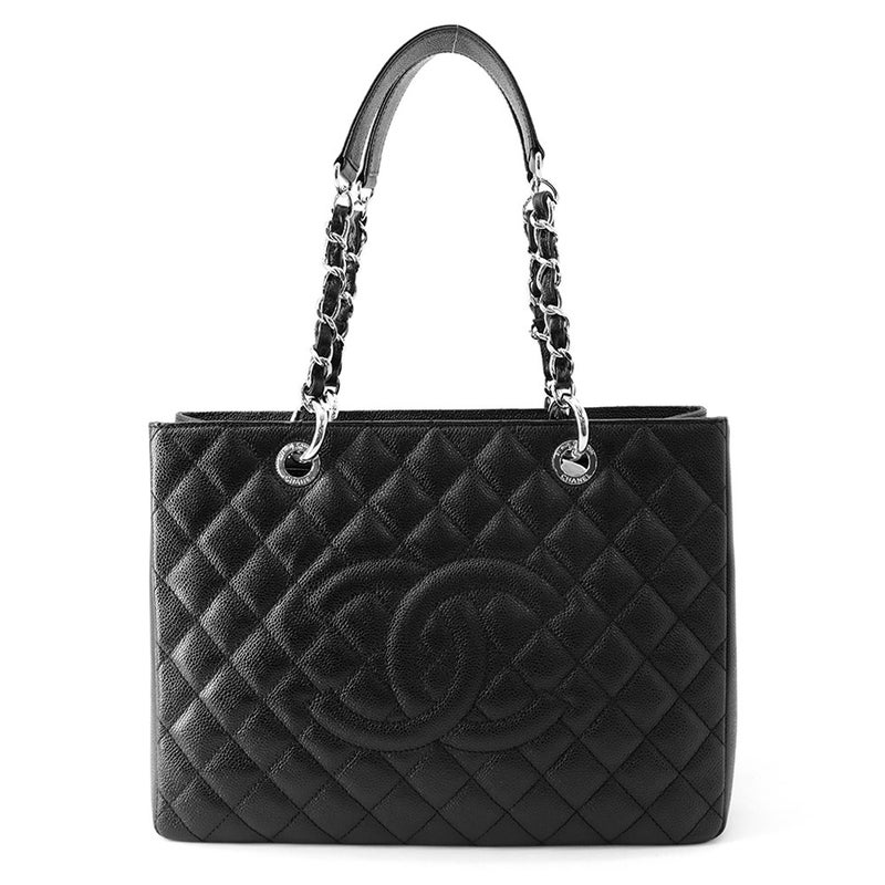 シャネル チェーントートバッグ ココマーク マトラッセ GST キャビアスキン A50995 CHANEL ショルダーバッグ 黒