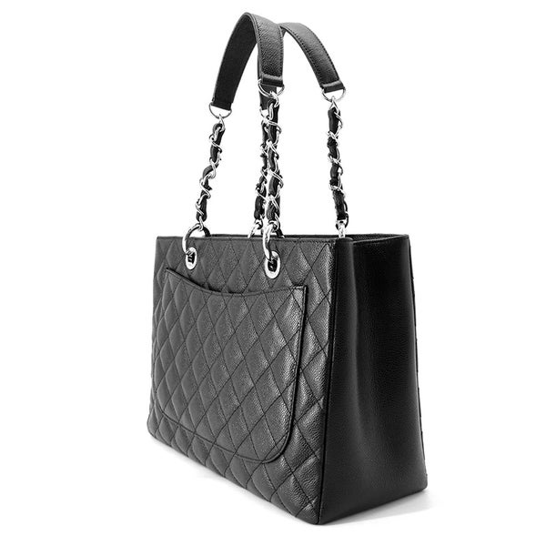 シャネル チェーントートバッグ ココマーク マトラッセ GST キャビアスキン A50995 CHANEL ショルダーバッグ 黒