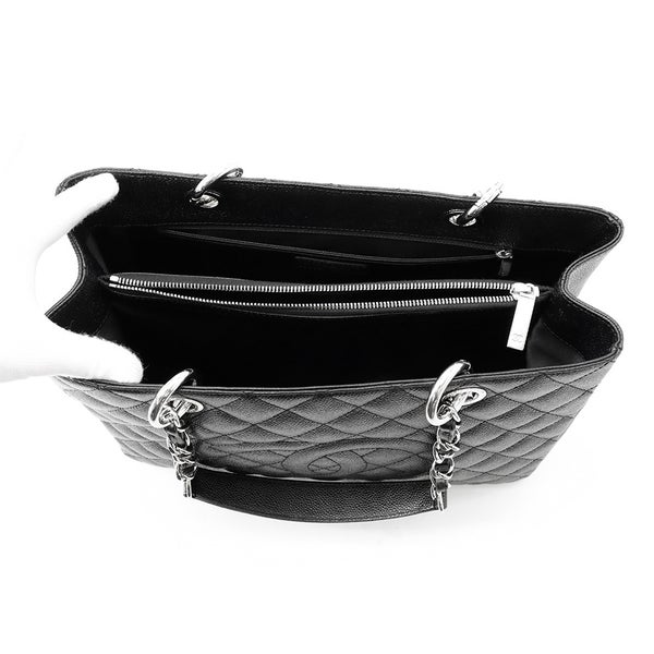 シャネル チェーントートバッグ ココマーク マトラッセ GST キャビアスキン A50995 CHANEL ショルダーバッグ 黒