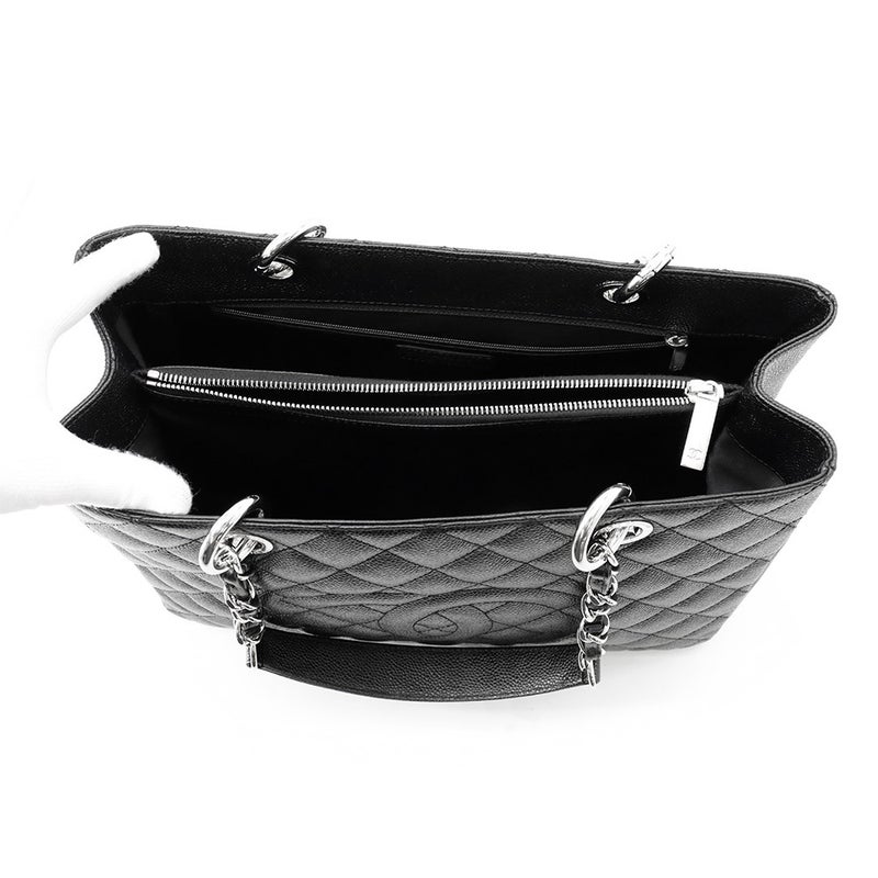 シャネル チェーントートバッグ ココマーク マトラッセ GST キャビアスキン A50995 CHANEL ショルダーバッグ 黒