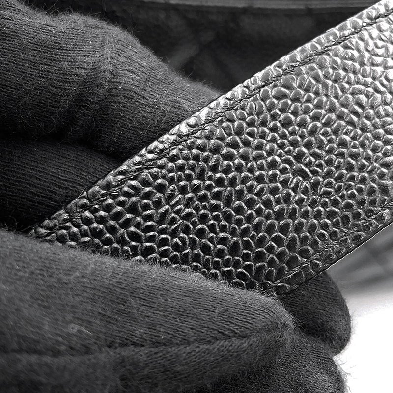 シャネル チェーントートバッグ ココマーク マトラッセ GST キャビアスキン A50995 CHANEL ショルダーバッグ 黒