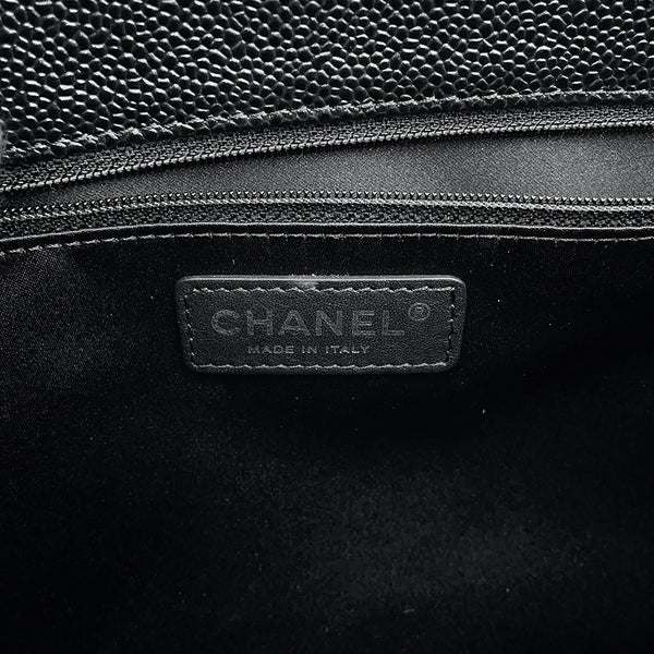 シャネル チェーントートバッグ ココマーク マトラッセ GST キャビアスキン A50995 CHANEL ショルダーバッグ 黒