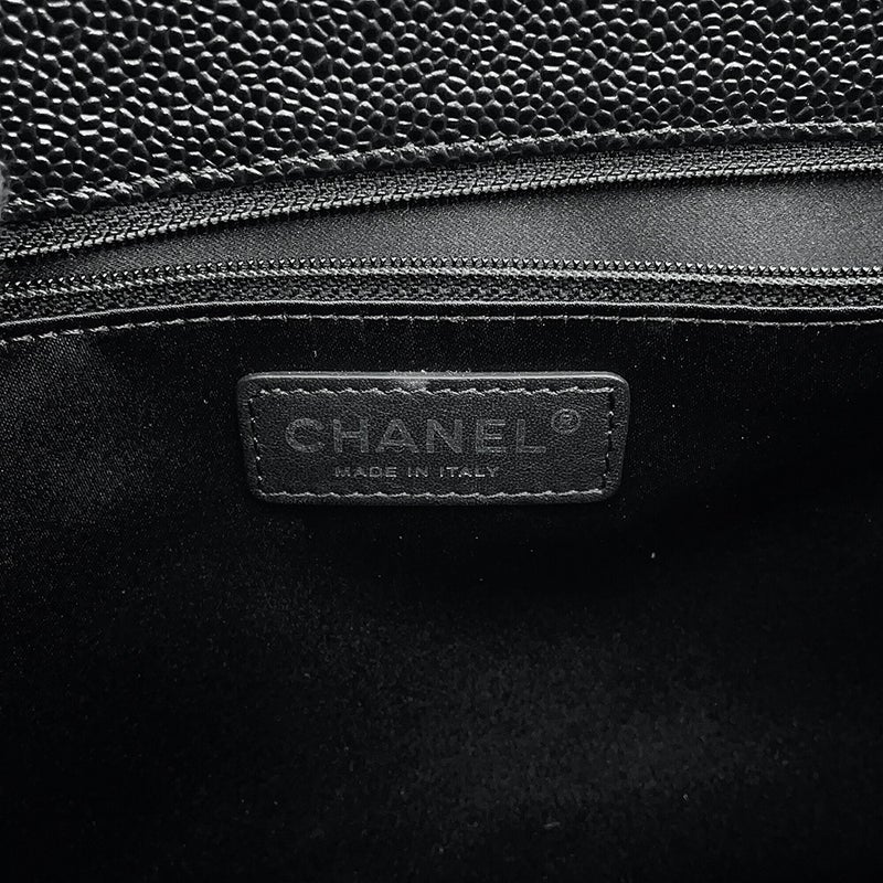 シャネル チェーントートバッグ ココマーク マトラッセ GST キャビアスキン A50995 CHANEL ショルダーバッグ 黒