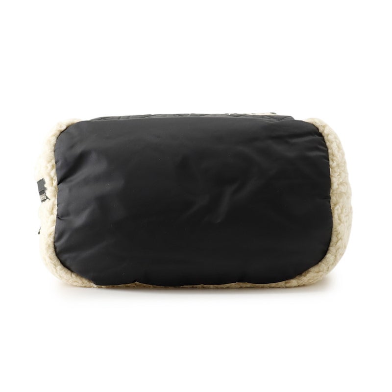 シャネル トートバッグ ココネージュ マトラッセ ココマーク ボア 巾着トート ムートン ナイロン CHANEL 2way 黒