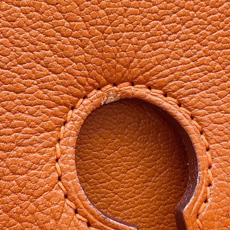 エルメス バーキン35 オレンジ/シルバー金具 シェブルミゾル □J刻印 HERMES Birkin ハンドバッグ