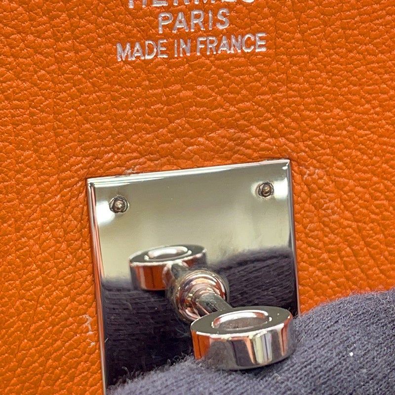 エルメス バーキン35 オレンジ/シルバー金具 シェブルミゾル □J刻印 HERMES Birkin ハンドバッグ