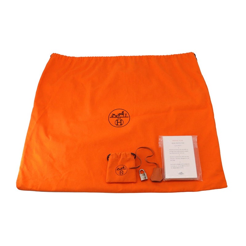 エルメス バーキン35 オレンジ/シルバー金具 シェブルミゾル □J刻印 HERMES Birkin ハンドバッグ