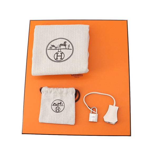 エルメス バーキン25 ブルーフランス/ホワイト/シルバー金具 シェブルミゾル K刻印 HERMES Birkin ハンドバッグ SPO