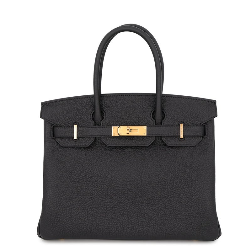 エルメス バーキン30 ブラック/ゴールド金具 トゴ G刻印 HERMES Birkin ハンドバッグ 黒