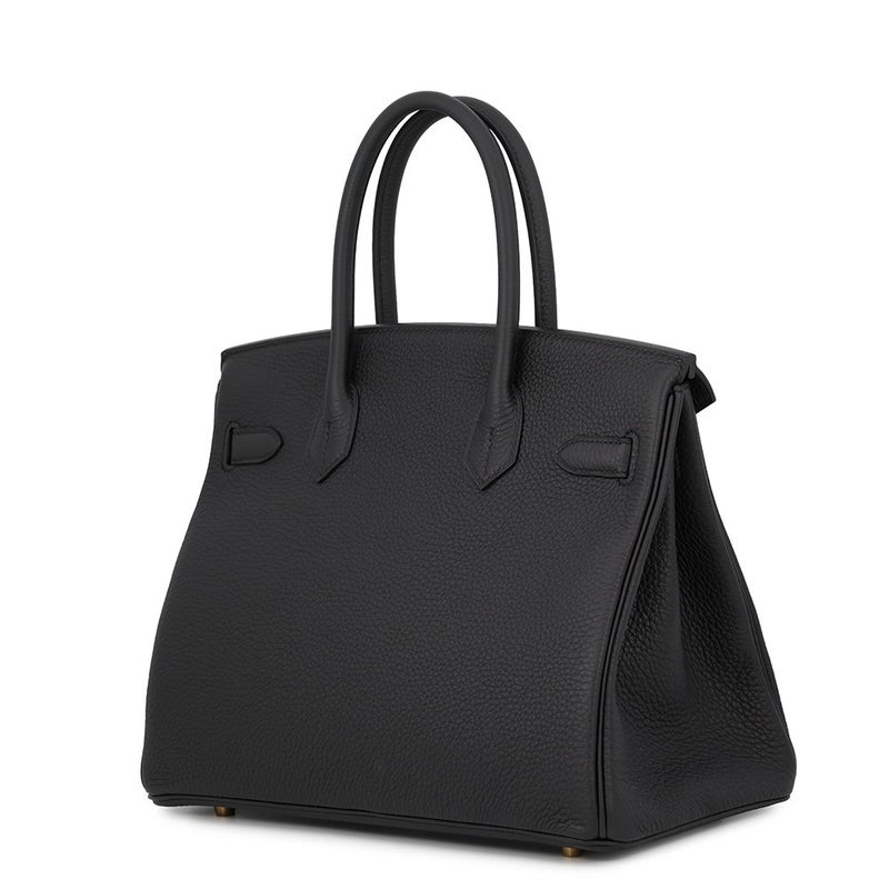 エルメス バーキン30 ブラック/ゴールド金具 トゴ G刻印 HERMES Birkin ハンドバッグ 黒