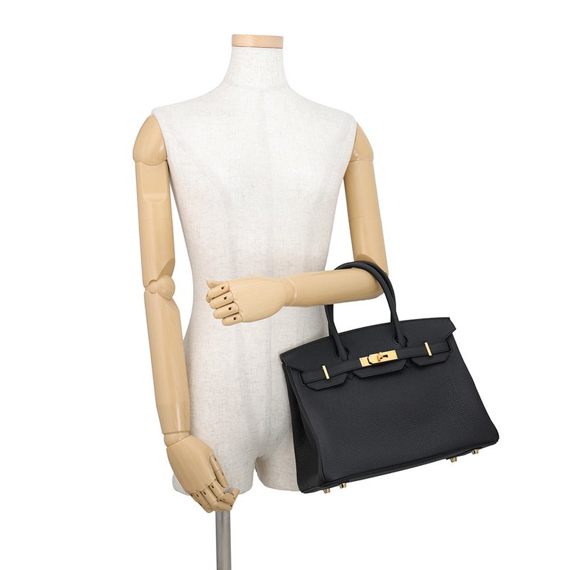エルメス バーキン30 ブラック/ゴールド金具 トゴ G刻印 HERMES Birkin ハンドバッグ 黒