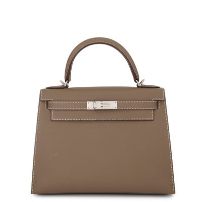 Hermès Kelly 28 Etoupe Epsom Palladium