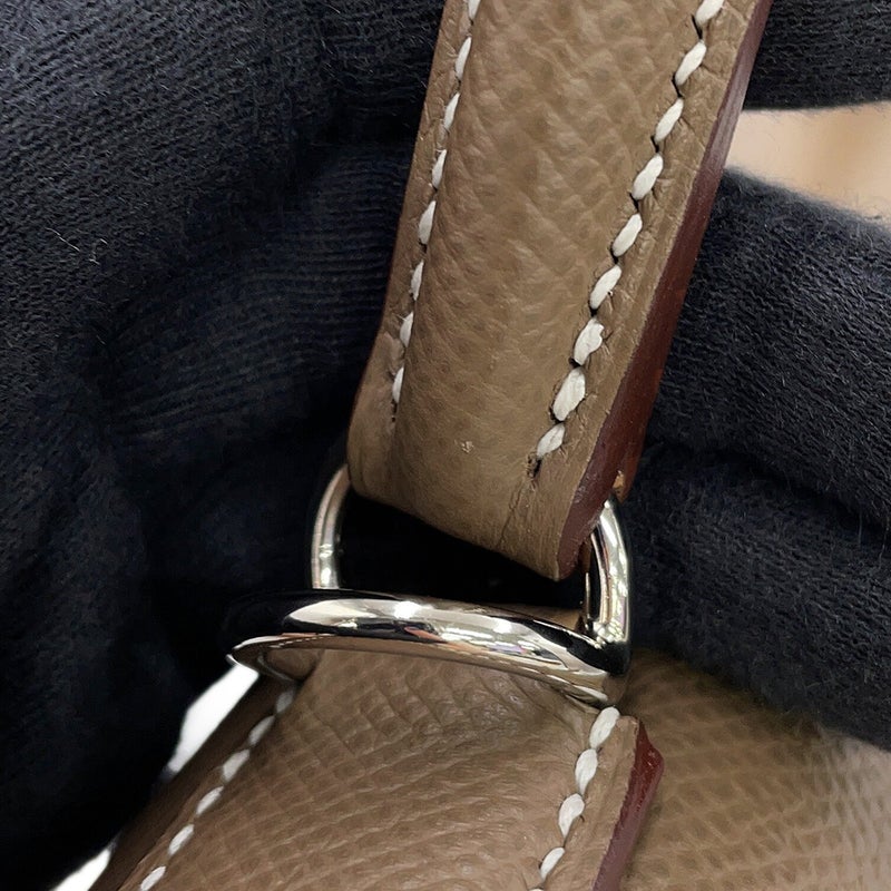 エルメス ハンドバッグ ケリー28 外縫い エトゥープ/シルバー金具 エプソン Y刻印 HERMES Kelly 2wayバッグ