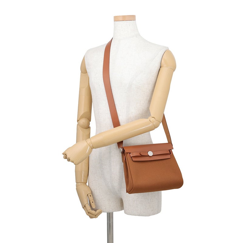 エルメス ショルダーバッグ エールバッグジップ ミニ フォーブ/シルバー金具 トワルミリタリー/ヴァッシュハンター G刻印 HERMES