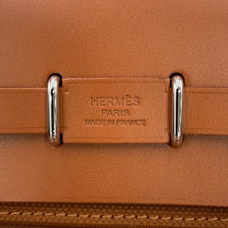 エルメス ショルダーバッグ エールバッグジップ ミニ フォーブ/シルバー金具 トワルミリタリー/ヴァッシュハンター G刻印 HERMES
