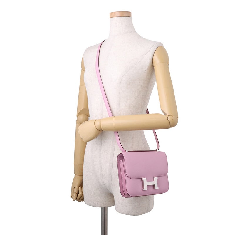 エルメス ショルダーバッグ ミニ コンスタンス3 モーヴシルベストル/シルバー金具 エプソン Z刻印 HERMES Constance