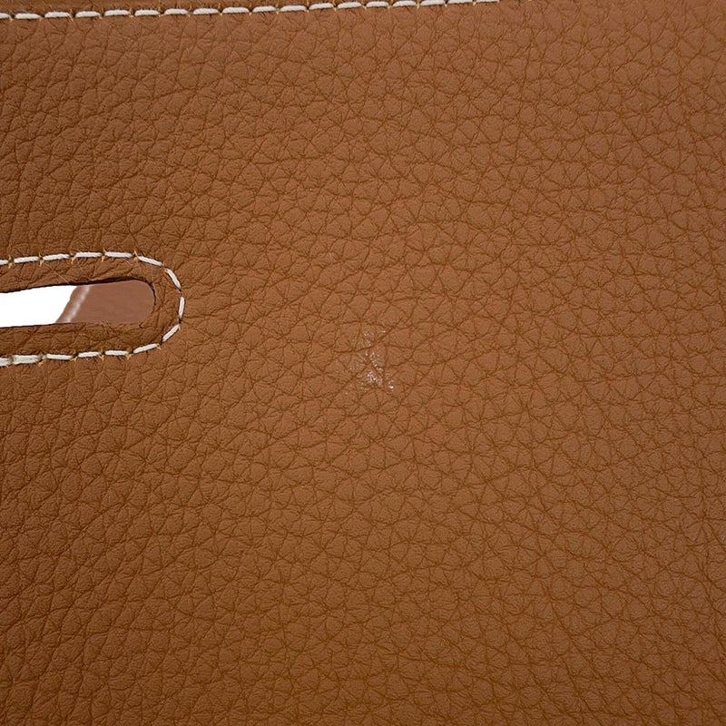 エルメス ショルダーバッグ スティーブライト ジュニア ゴールド/シルバー金具 トゴ W刻印 HERMES メンズ