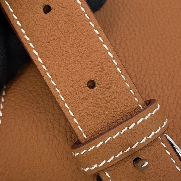 エルメス ショルダーバッグ スティーブライト ジュニア ゴールド/シルバー金具 トゴ W刻印 HERMES メンズ