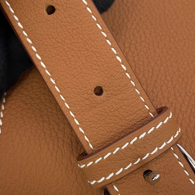 エルメス ショルダーバッグ スティーブライト ジュニア ゴールド/シルバー金具 トゴ W刻印 HERMES メンズ