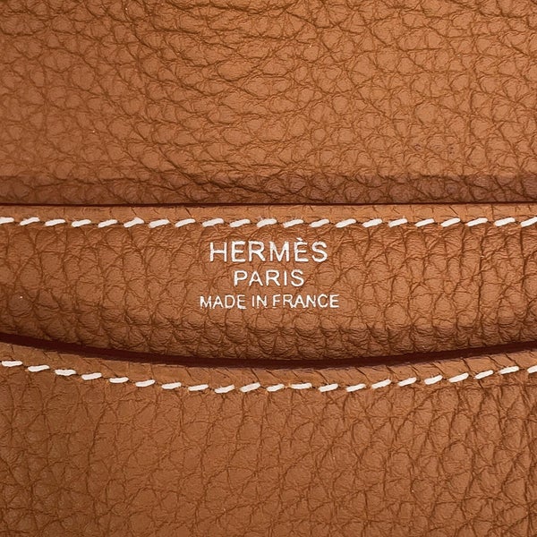エルメス ショルダーバッグ スティーブライト ジュニア ゴールド/シルバー金具 トゴ W刻印 HERMES メンズ