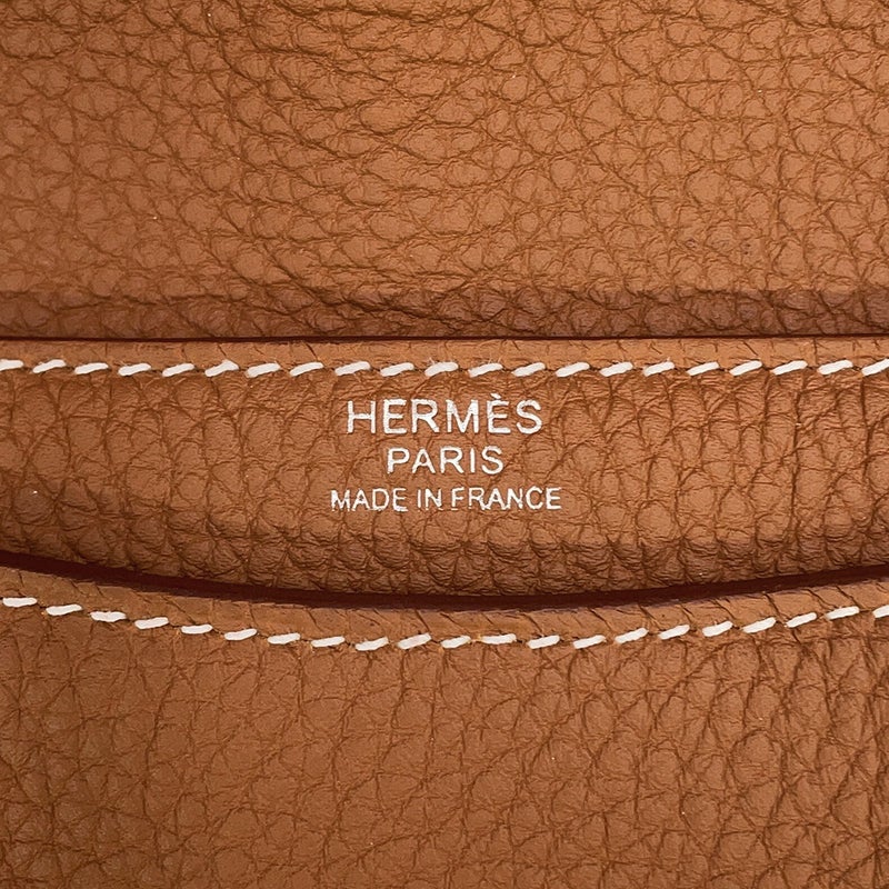 エルメス ショルダーバッグ スティーブライト ジュニア ゴールド/シルバー金具 トゴ W刻印 HERMES メンズ