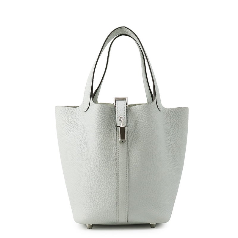 エルメス ハンドバッグ ピコタンロックPM ブルーペール/シルバー金具 トリヨンクレマンス K刻印 HERMES
