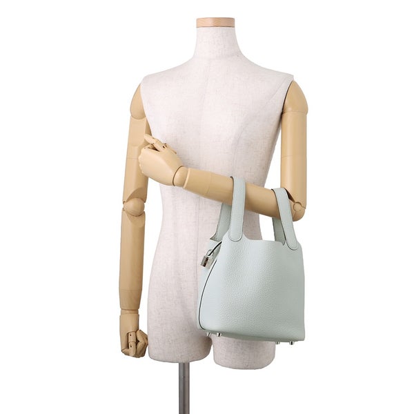 エルメス ハンドバッグ ピコタンロックPM ブルーペール/シルバー金具 トリヨンクレマンス K刻印 HERMES