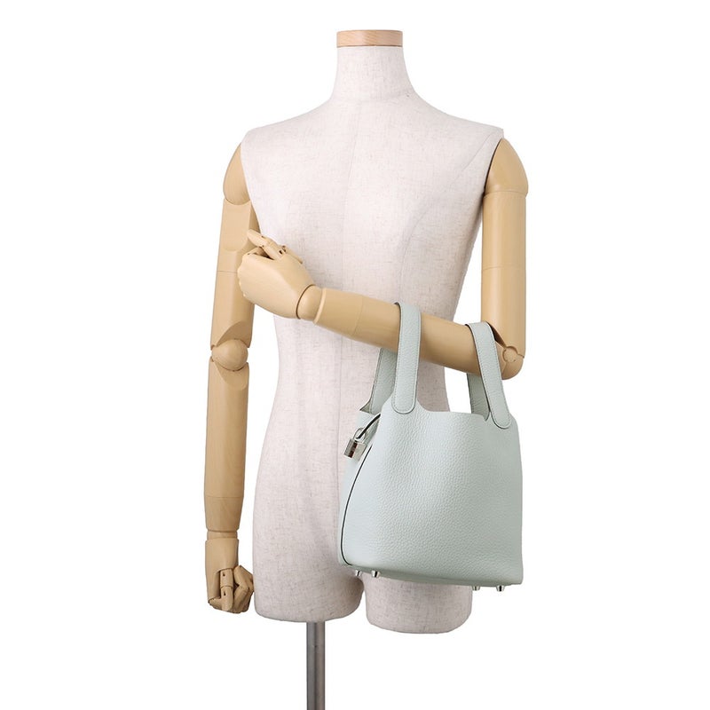 エルメス ハンドバッグ ピコタンロックPM ブルーペール/シルバー金具 トリヨンクレマンス K刻印 HERMES