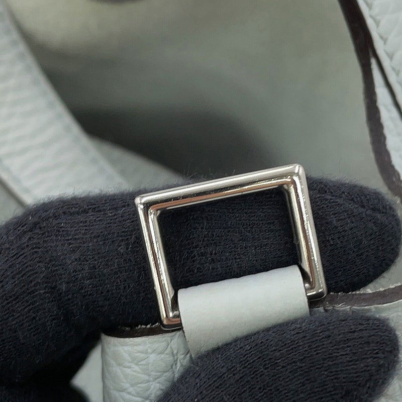 エルメス ハンドバッグ ピコタンロックPM ブルーペール/シルバー金具 トリヨンクレマンス K刻印 HERMES