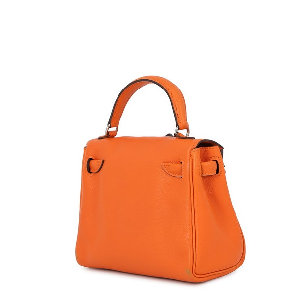 エルメス ハンドバッグ ケリードール オレンジ/シルバー金具 ガリバー □D刻印 HERMES