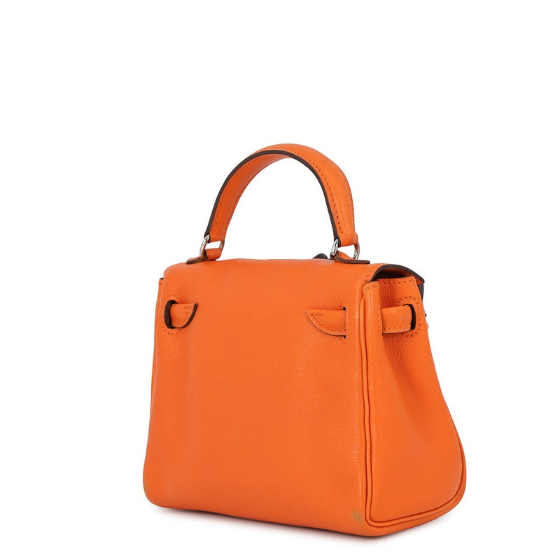 エルメス ハンドバッグ ケリードール オレンジ/シルバー金具 ガリバー □D刻印 HERMES