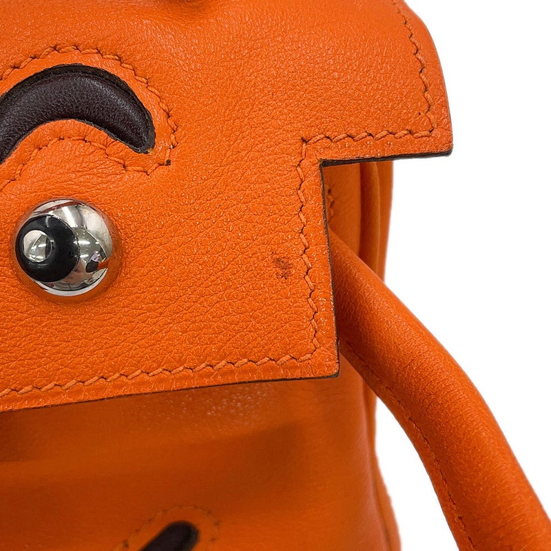 エルメス ハンドバッグ ケリードール オレンジ/シルバー金具 ガリバー □D刻印 HERMES