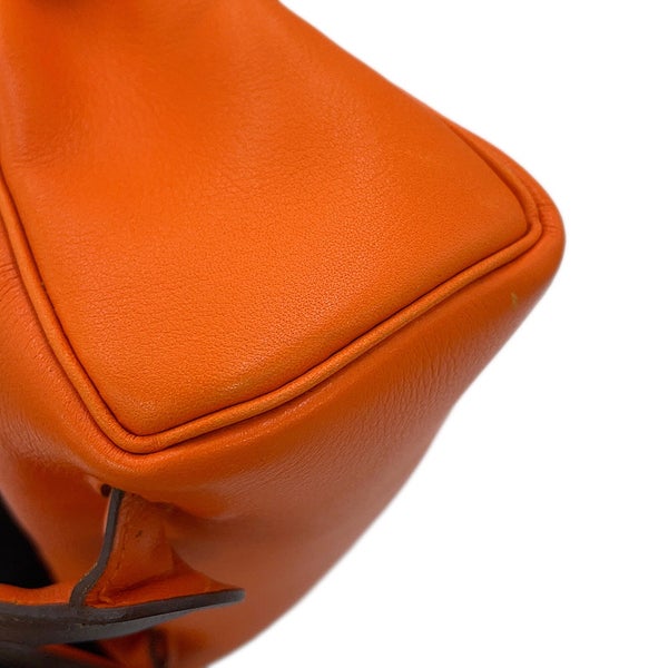 エルメス ハンドバッグ ケリードール オレンジ/シルバー金具 ガリバー □D刻印 HERMES