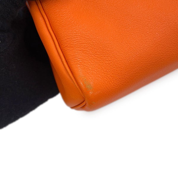 エルメス ハンドバッグ ケリードール オレンジ/シルバー金具 ガリバー □D刻印 HERMES